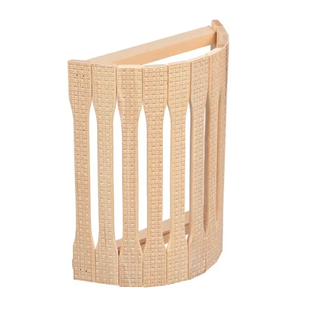 Абажур угловой, с орнаментом "Рогожка", 31х9х22 см, липа "Банные штучки" 33423 *1/3