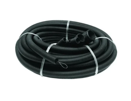 Труба гофрированная ПВХ D20мм легкая с протяжкой черная (уп.20м) Ruvinil 22001 *1