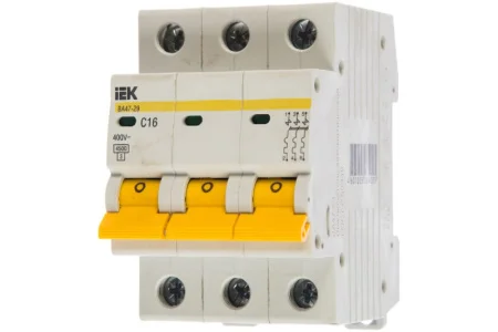 Выключатель автоматический модульный 3п C 16А 4.5кА ВА47-29 MVA20-3-016-C IEK