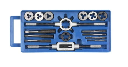 Набор метчиков и плашек 16 предм. сталь 9ХС, в пласт. боксе Зубр 28122-H16 *1