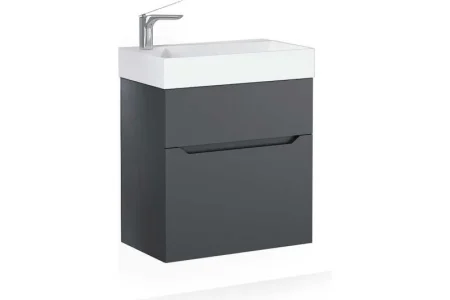 Тумба Brik 55 подвесная, антрацит Brk.01.55/P/A/RL