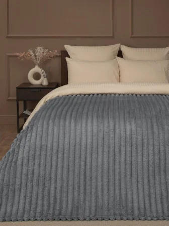 Плед Texrepublic крупный рубчик 150х200см TF FNJR GY11 040/1520 NC