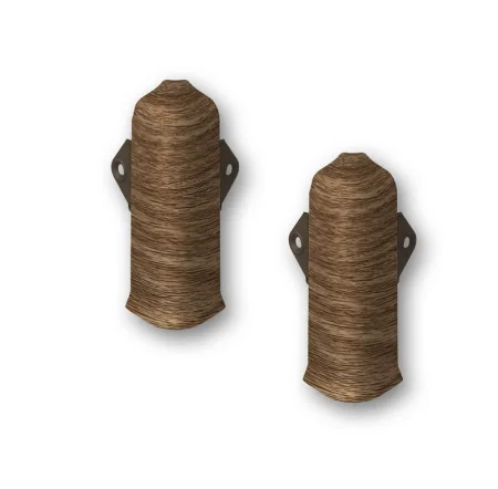 Угол наружный с крепежом 293 Орех темный 80мм Лексида