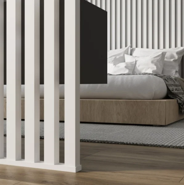 Рейка интерьерная МДФ Stella Бриона Белый 2700х40х16мм