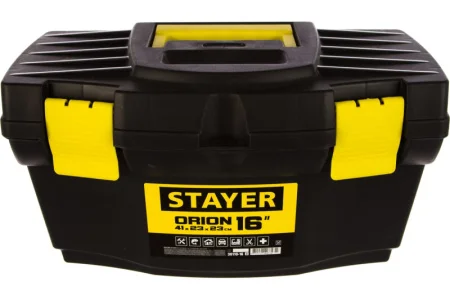 Ящик для инструментов пластиковый Orion-16 410x230x230мм, 16" Stayer 38110-16 *1