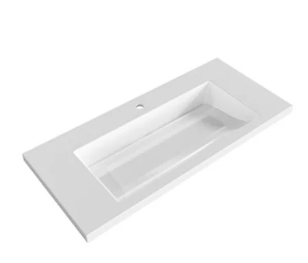 Раковина Luxor 100, щелевой слив, белая 4670142930839