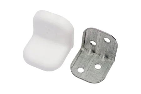 Уголок крепежный 20х28мм белый с пластиковой крышкой уп-4шт пакет Tech-Krep 148278 *1