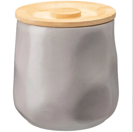 Банка Для Сыпучих Bronco "Meadow" 12*11,5 См 1000 Мл Серая (Кор=16Шт.)