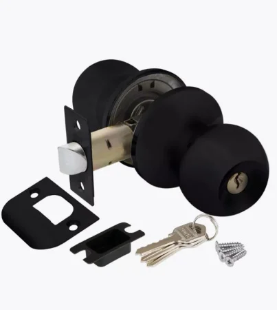 Ручка-защелка PUNTO DK672/BL BL-ET 49515 с фиксатором черный