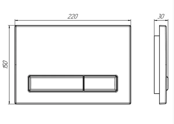 Инсталляция АНИ Пласт WCP4141A с механической кнопкой, хром WP1410,  1300х400х225 мм