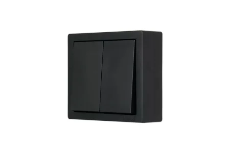 Выключатель 2-кл LETO черный бархат Lezard 752-4200-101