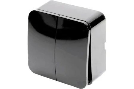 Выключатель 2-кл "София" ОП 250В 10А IP20 черный MSW10-20-02 Stekker *1