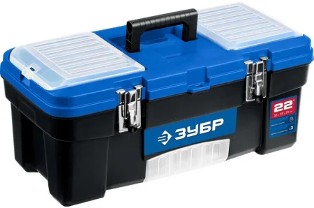 Ящик для инструмента пластиковый с мет. замком 557х284х236мм 22" Десна-22 Зубр Профессионал 38181-22