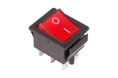 Выключатель клавишный RWB-506 SC-767 250В 15А (6с) ON-ON красн. с подсветкой блист. 06-0305-B (Rexan