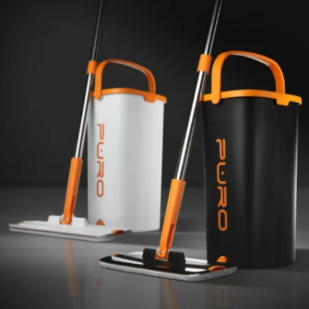 Набор для уборки PURO FLAT 9л. (ведро с отжимом + швабра + 3 насадки) черный VE51002 Черный *1