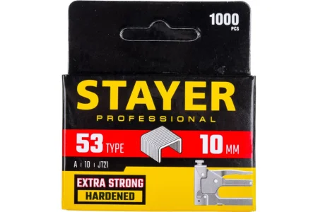 Скобы для степлера 10мм тип 53 A/10/JT21, калибр 23GA уп-1000шт Stayer Professional 3159-10 *1