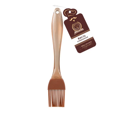 Кисточка кулинарная силиконовая, 17,5*3 см, цвет в ассортименте