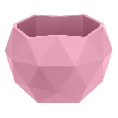 Кашпо д/цветов пласт. "Топаз" 0,45л пунш КШ-9645 (La Decoro) *1