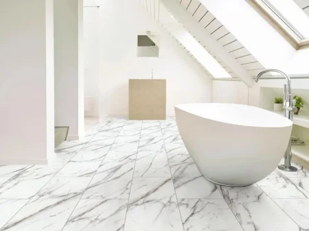 Плитка кварц-винил CronaFloor STONE Терра Бьянко 300x600х4мм 1уп=1,8м2 (10шт) замок