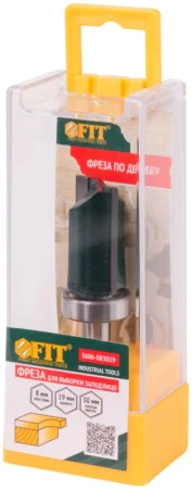 Фреза для выборки заподлицо с верхним подшипником хвостовик-8мм, D-19мм, H-30мм, L-71мм Fit 3606-083