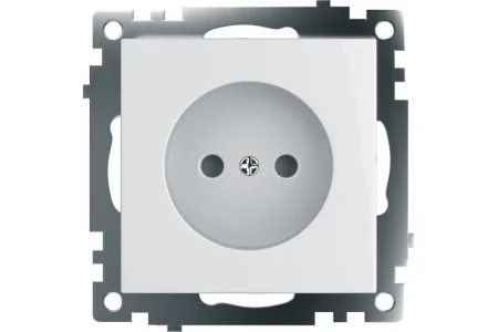 Розетка 1-м "Катрин" (механизм) б/з белый GLS10-7109-01 Stekker *1