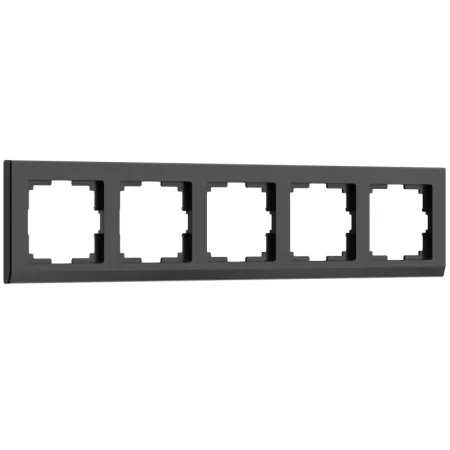 Рамка Werkel Stark на 5 постов (черный матовый) W0051808