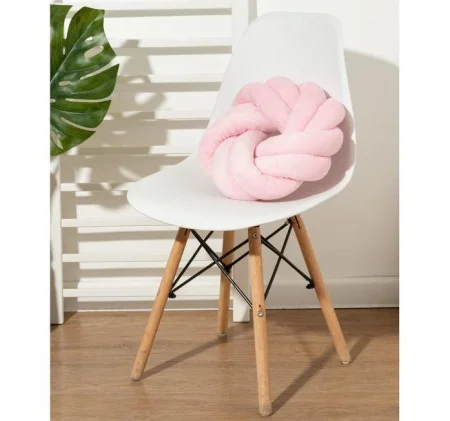 Подушка-узел Этель, d=33см, цв. розовый, велюр 5163449 *1/10