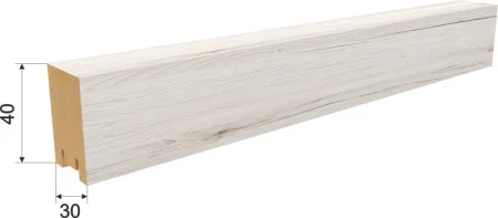 Рейка интерьерная МДФ Stella Ривьера Дуб Санремо Белый 40х30х2700мм