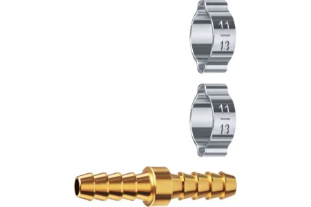 Набор ЗУБР Профессионал "елочка"-"елочка", 8 мм с обжимными хомутами, штуцер соединительный 64925-08