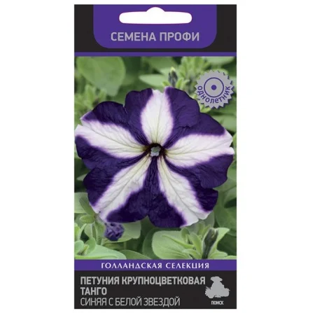 Петуния крупноцветковая Танго Синяя с белой звездой (Поиск) R8529 *1