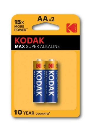 Элемент питания алкал. АА LR6/316 BL2 (упак 2шт) MAX (Kodak) *1