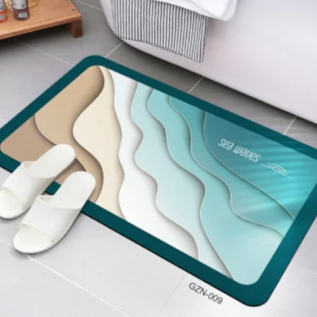 Коврик для ванной комнаты ZALEL 45х75 противоскользящее покрытие GZN-009