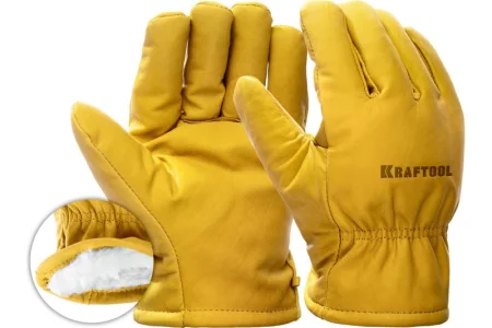 Перчатки Winter XL10 рабочие утеплённые кожаные Kraftool Extrem 1137-XL *1