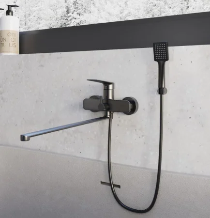 Смеситель для ванны Avrora Grand AV3830 графит