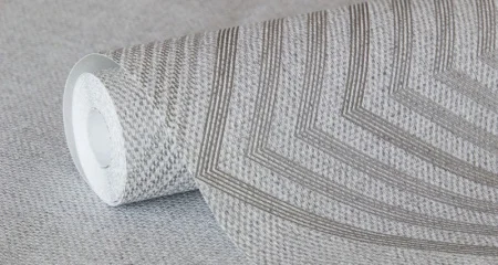 Обои горячего тиснения Кения 70516-14 1,06х10мм геометрия серые