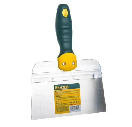 Шпатель фасадный 180 мм двухкомп. ручка, нерж. сталь,широкое полотно,  алюм. направляющая Kraftool 10036-180 *1