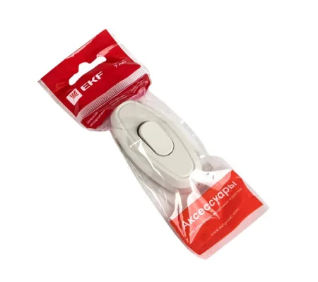 Переключатель на шнур 6А 230В IP20 бел. EKF APB6-10 *1