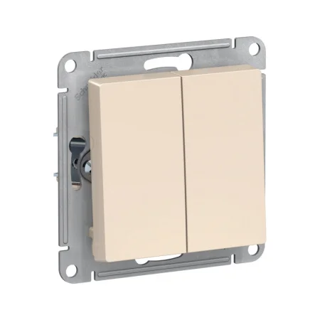 Механизм выключателя 2-кл. СП AtlasDesign 10А IP20 (сх. 5) 10AX беж. SchE ATN000251