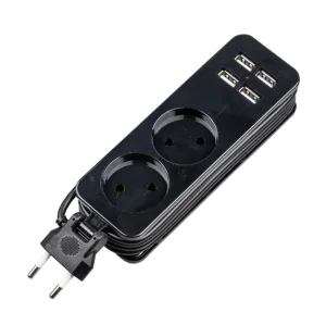 Удлинитель 2х1.5м Travel ПВС 2x0.5 10A черный S-CT2-1,5U 893163 (Uniel) *1