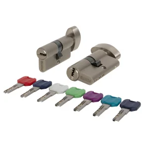 Цилиндровый механизм Punto MaxPro7002Knob65mm(30+10+25) SN никель 7key с вертушкой 57543 *1