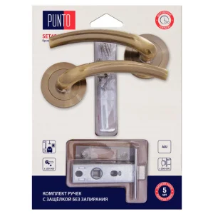 Комплект ручек PUNTO LM/A SET45R.TLK52.LOGICA/HD ABG-6 с защелкой без запирания бронза 45655 *1