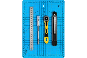 Набор для резки Profi коврик для резки, прецизионный нож, ротационный резак, нож 18мм, линейка, лезв