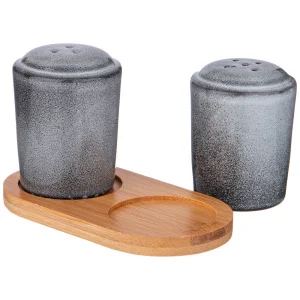 Набор Для Специй Lefard "Graphite" 2 Пр. На Дер. Подставке 13,2*7*8 См (Кор=48Наб.)