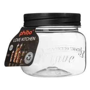 Банка квадратная с тиснением Love Kitchen 0,6л 440300113 *1