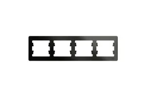 Рамка 4-м "Glossa" горизонт. антрацит SE GSL000704