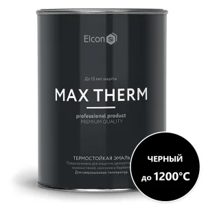 Эмаль термостойкая Elcon черная 0,8кг