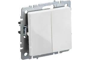 Выключатель проходной 2-кл СП "Brite" ВС10-2-6-БрБ 10А механизм белый IEK BR-V22-0-10-K01