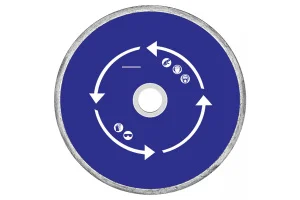 Диск алмазный отрезной сплошной 125х1,9х5,0х22,2мм влажная резка по керамике Mos 37202М *1