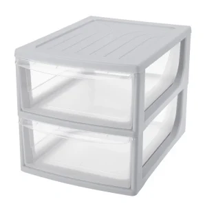 Органайзер, формат А4, 2 ящика, 26Хх6,8х26,5см (Светло-Серый) 433223830 *1