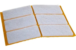 Пункт фетровый самокл. 25х50мм белый (6 шт) - пакет Tech-Krep 109148 *1